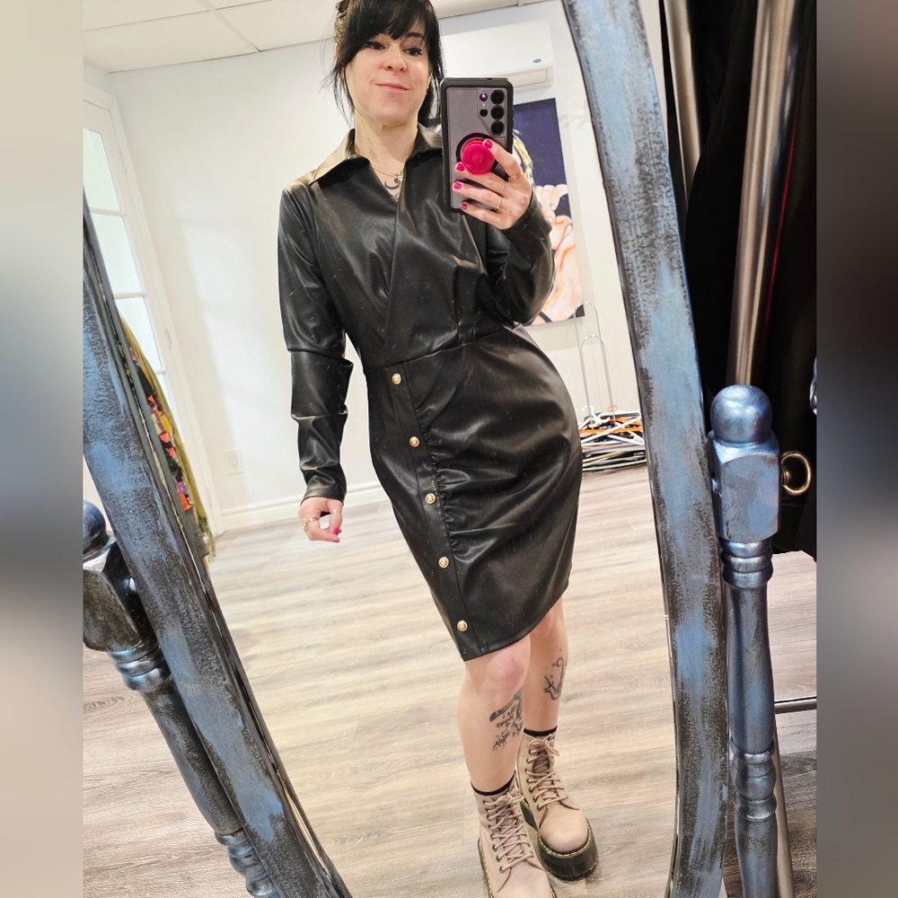 Michael Kors Faux Leather Dress